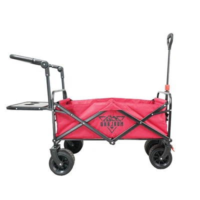 Collapsible Outdoor Folding Wagon With Push Pull Handle