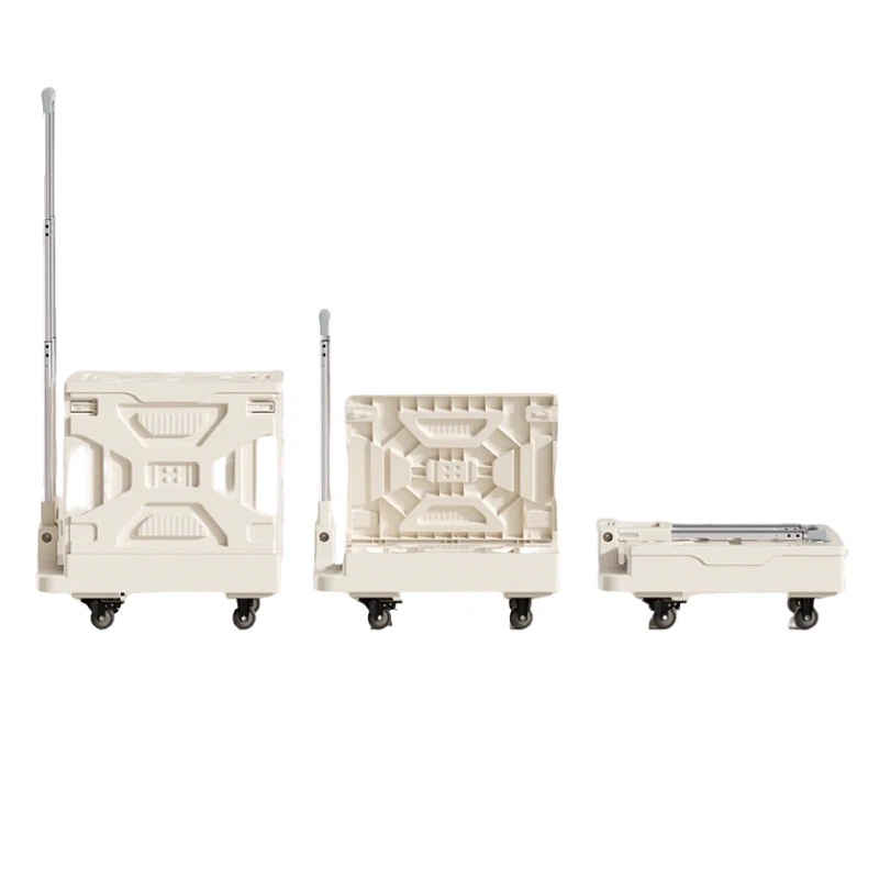 90L Plastic Folding Shopping Box Cart